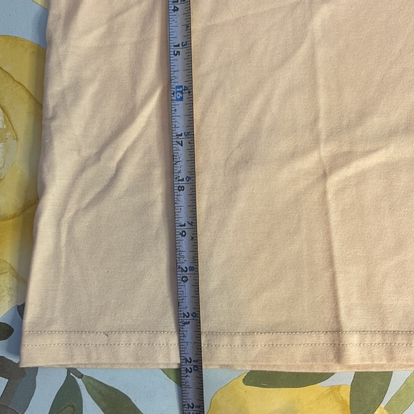 Beige Short Sleeve Tshirt Floral Print | Size Large 14 - Picture 4 of 5